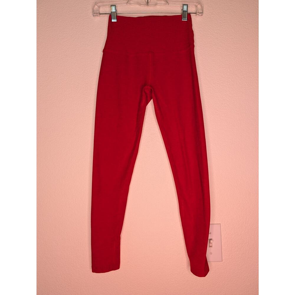 Beyond Yoga Women's Spacedye Red High-Rise Leggings XS Athleisure Soft Yoga